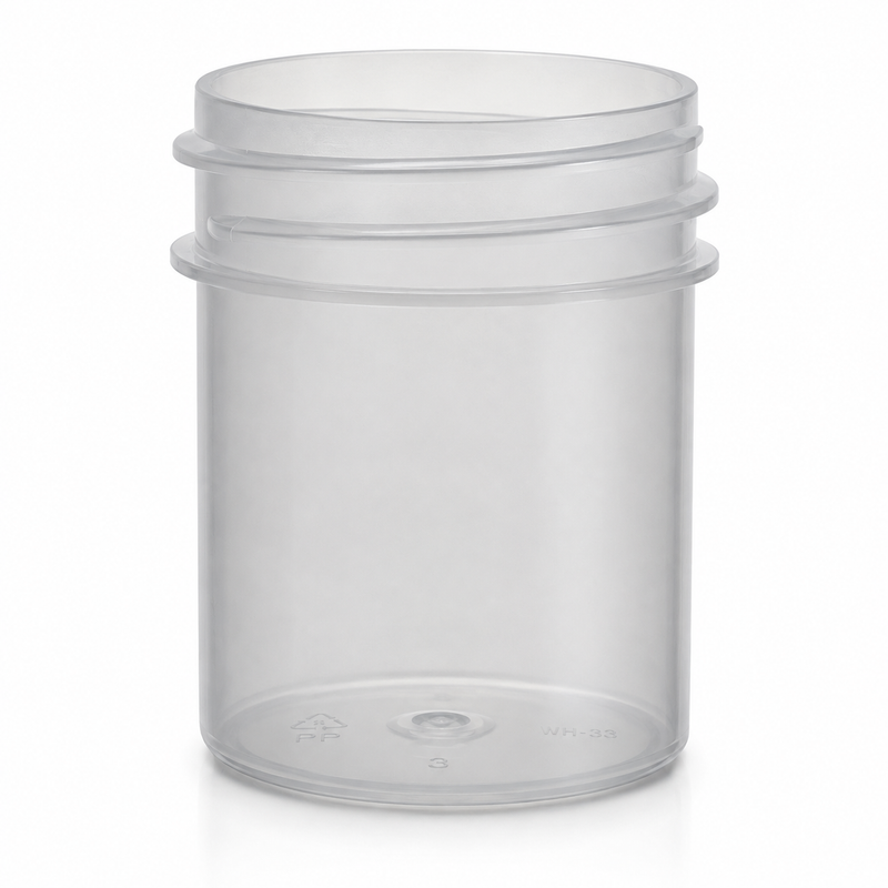 1/2 oz Natural-Colored 33-400 Polypropylene (PP) Single Wall Plastic Jar