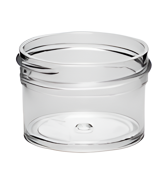 1/2 oz Clear 43-400 Polystyrene (PS) Single Wall Plastic Jar