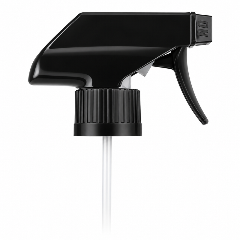 28-400 Black Ratchet Trigger Sprayer Spray/Stream/ Off (9.5" Dip Tube .9cc Output)
