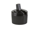 20-410 Black Ribbed Directional Spout Cap (.110" Orifice) PCR