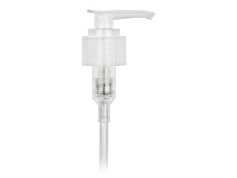 24-410 White Smooth Lotion Pump Lock Down Head 6.25" Dip Tube (Output 2cc)