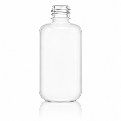 1 oz White 18-415 Boston Round Spray Coated Glass Bottle