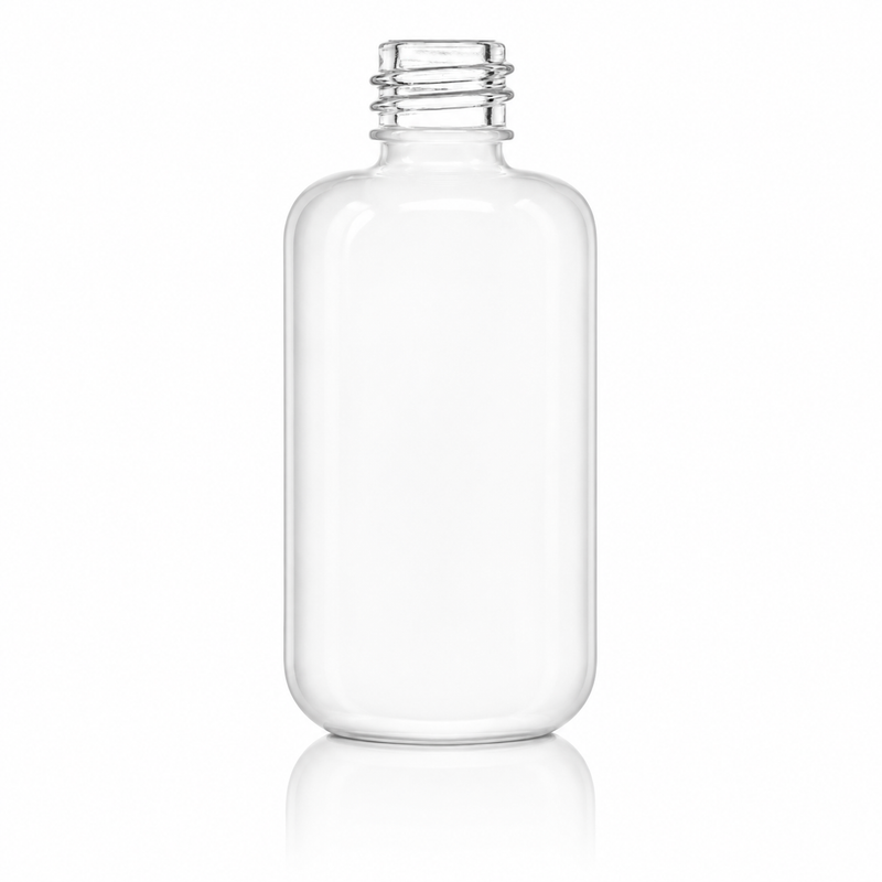 1 oz White 18-415 Boston Round Spray Coated Glass Bottle