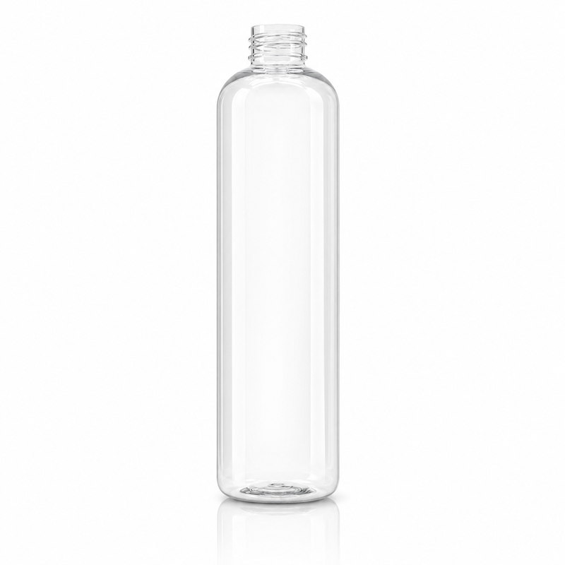 16 oz Clear 28-410 PET Cosmo Round Plastic Bottle
