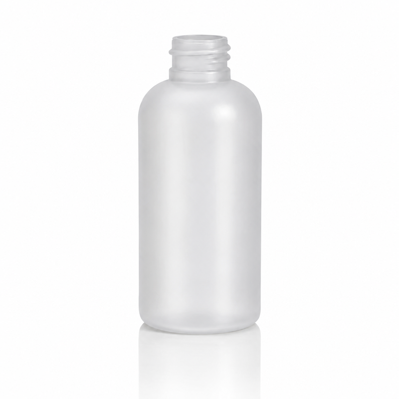 2 oz Natural-Colored 20-410 Boston Round HDPE Plastic Bottle