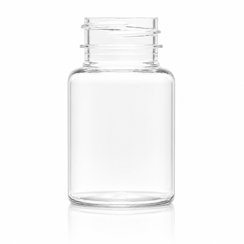 75cc Clear PET Plastic Pill Packer Bottle with 33-400 Neck Finish
