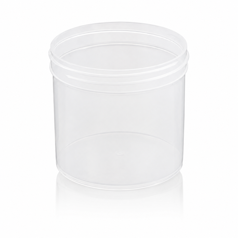 12 oz Natural-Colored 89-400 PP Single Wall Jar
