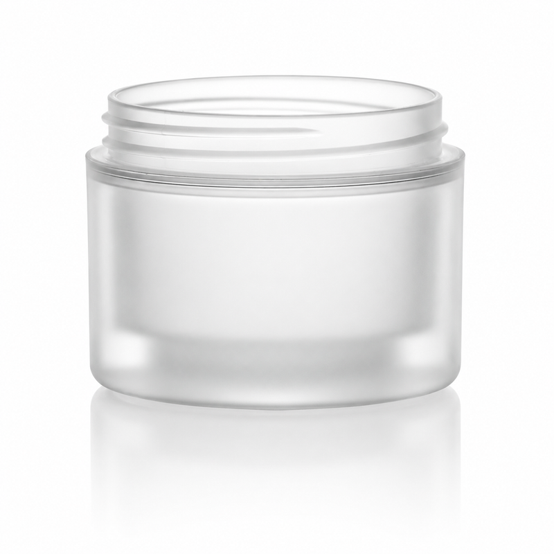 1 oz Natural-Colored 53-400 PP Double-Wall Plastic Jar Straight Base