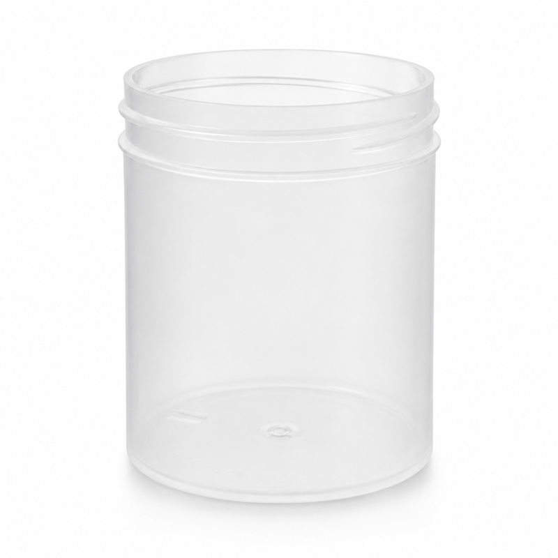 4 oz Natural-Colored (Clarified) 58-400 Polypropylene (PP) Single Wall Plastic Jar
