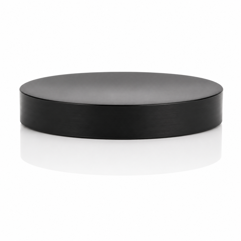 89-400 Black Smooth PP Plastic Cap (Universal Heat Seal Liner)