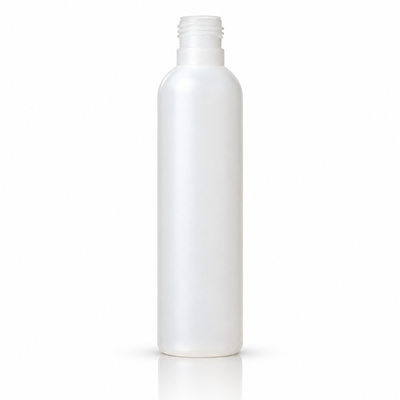 6oz Natural Colored 24-415 HDPE Cosmo Round Plastic Bottle