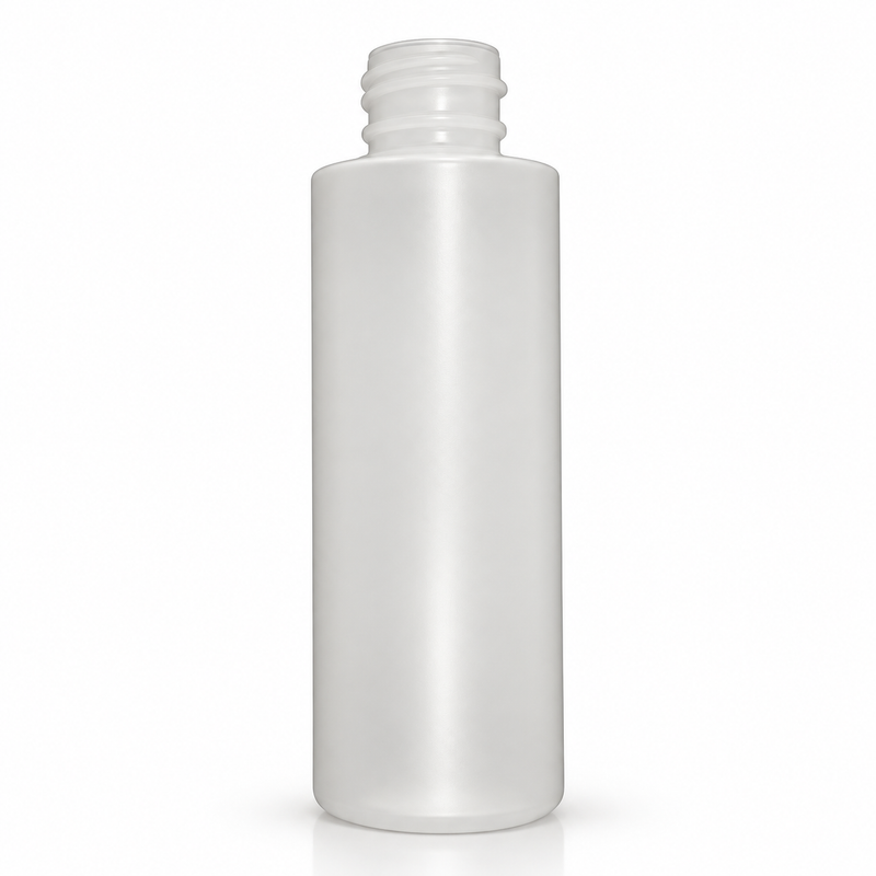 4 oz Natural-Colored 24-410 MDPE Cylinder Round Plastic Bottle
