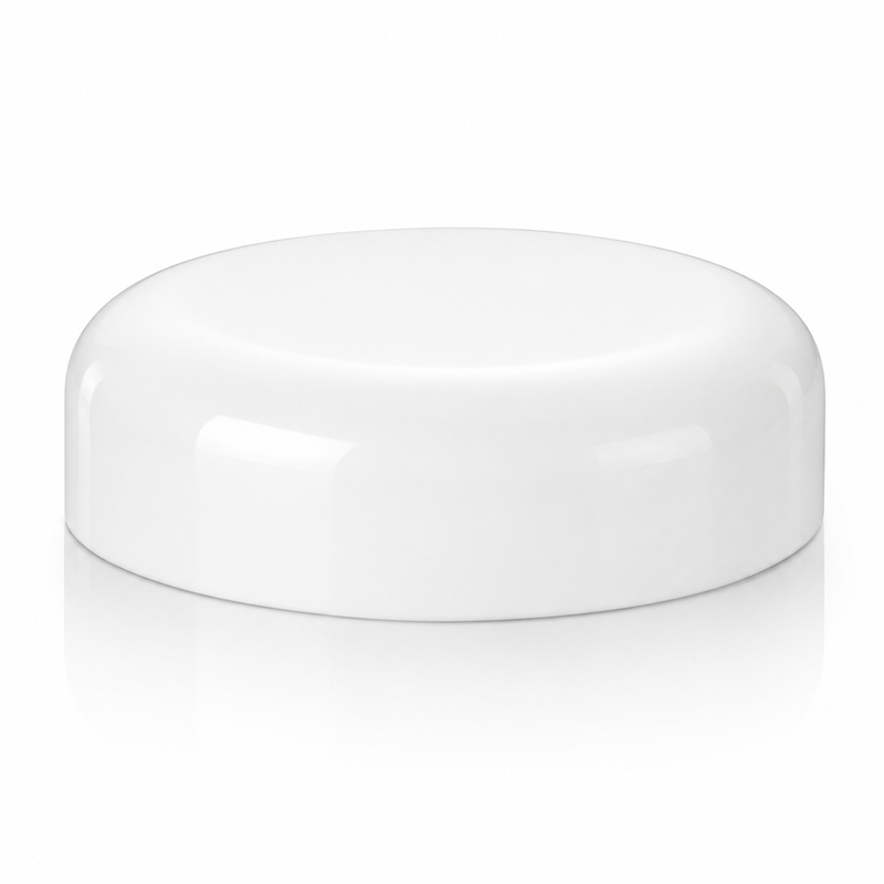 58-400 White Smooth Dome Plastic Cap (No Liner)