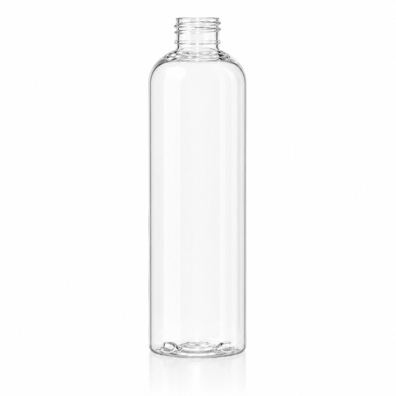 12 oz Clear 24-410 Cosmo Round PET Plastic Bottle