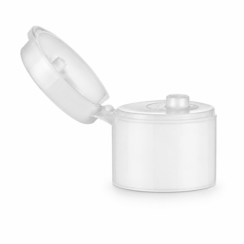 20-410 White Smooth Flip Top Plastic Dispensing Cap