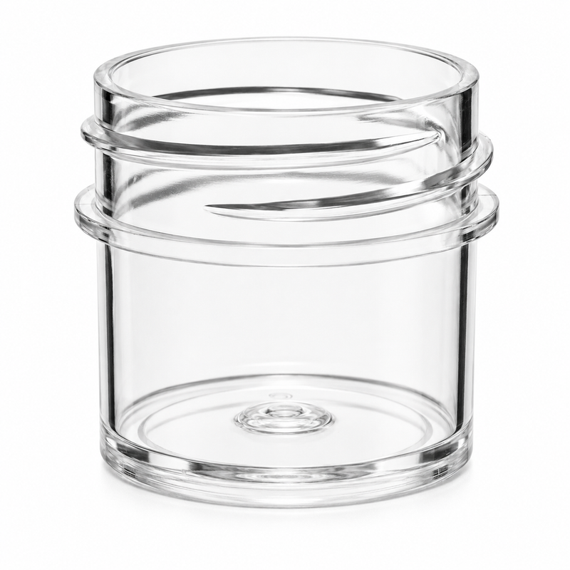 1/4 oz Clear 33-400 Polystyrene (PS) Single Wall Plastic Jar