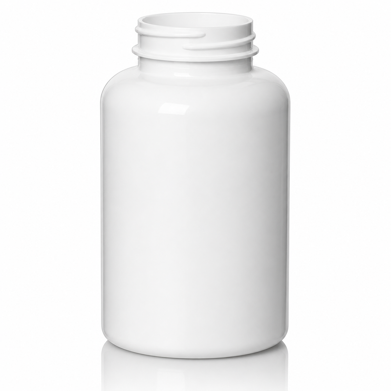 300cc White 45-400 PET Plastic Pill Packer Bottle