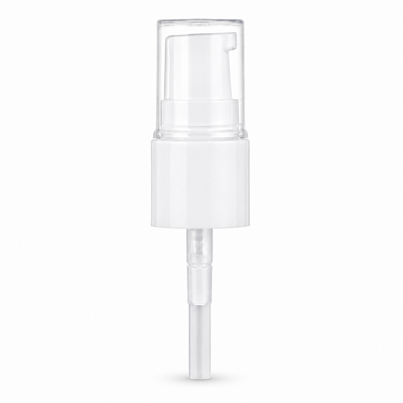 18-415 White Smooth Cosmetic Treatment Pump (3.75" dip tube ,130MCL output)