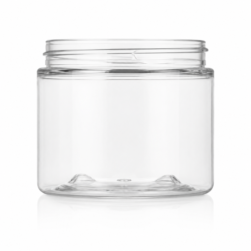 6 oz Clear 70-400 Plastic PET Single-Wall Jar