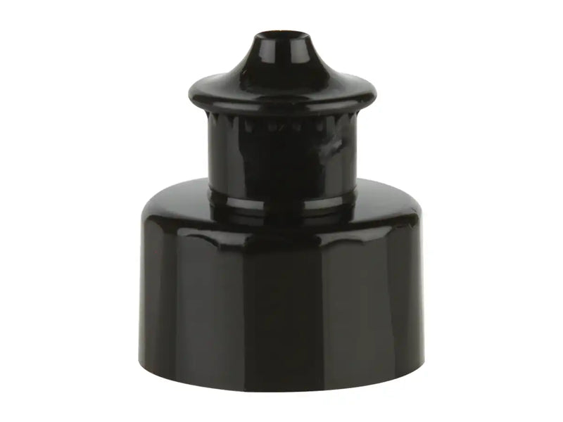 28-410 Black Smooth Push Pull Plastic Cap