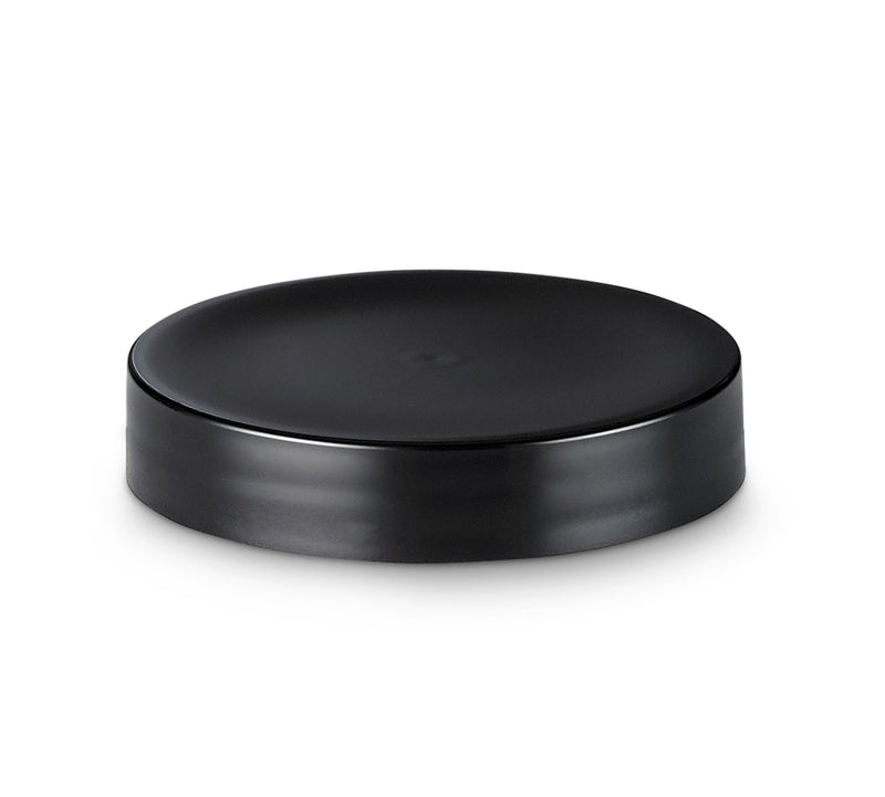 58-400 Black Smooth PP Plastic Cap (Universal Heat Seal Liner)