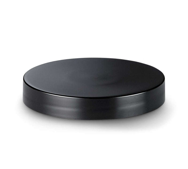 70-400 Black Smooth Plastic Cap (Pressure Sensitive Liner)