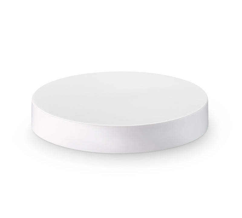 89-400 White Smooth Plastic Cap (Foam Liner)