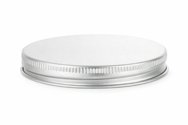 58-400 Silver Aluminum Ribbed Metal Cap (PE Foam Liner)