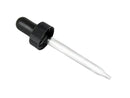 20-400 Black Ribbed Dropper Assembly Fits 1 oz (2.75" Glass Pipette)