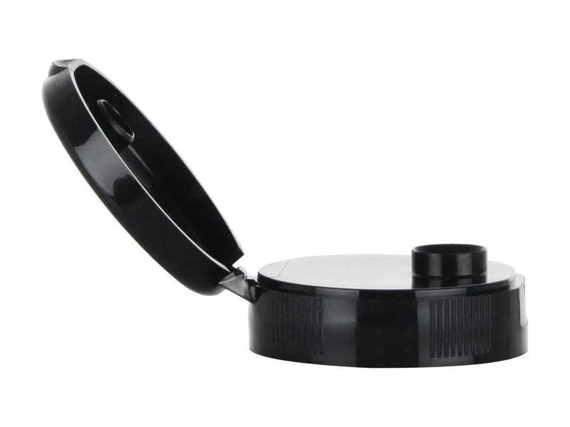 38-400 Black Fine Ribbed Snap Top Cap Linerless (0.315" orifice)