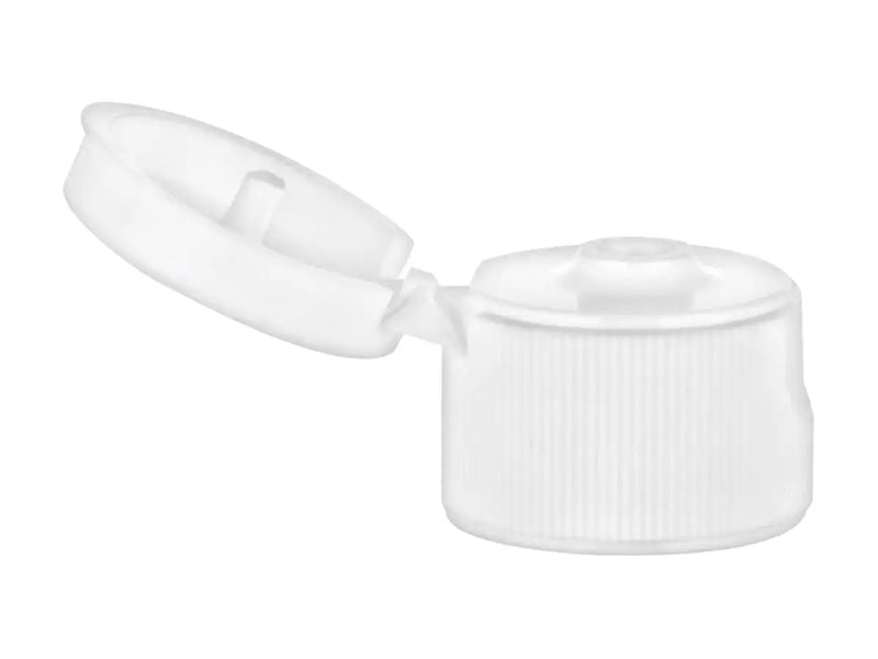 24-410 White Fine Ribbed Snap Top Cap (.125" Orifice)