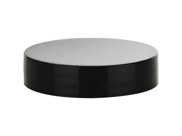 48-400 Smooth Side Black Plastic Cap (Linerless)