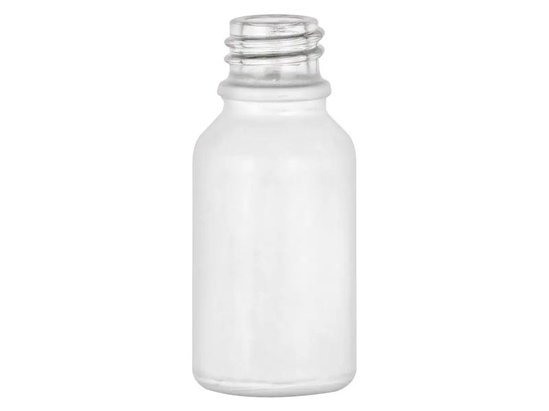 15 mL White Coated 18mm Dropper Fitment Glass Boston Round Bottle (Tamper Evident)