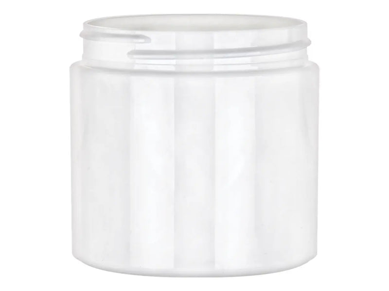 9oz White 70-400 Single-Wall Straight Sided PET Plastic Jar