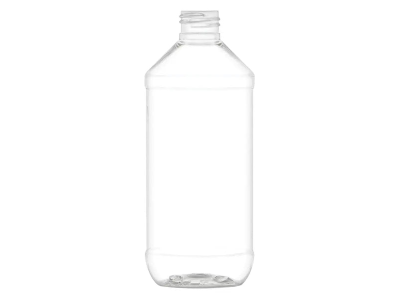 12oz Clear 24-410 PET Modern Round (Label Panel) Plastic Bottle