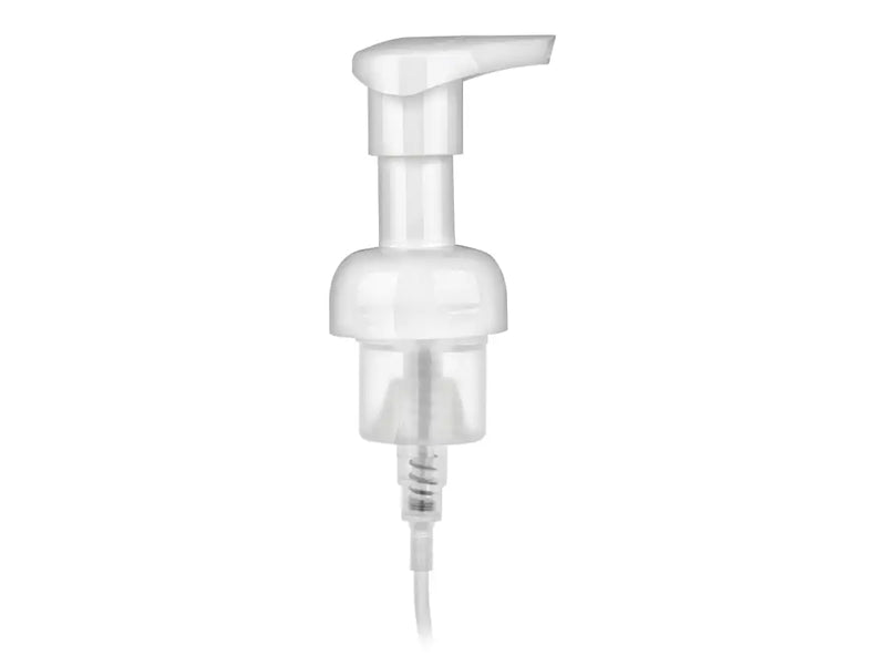 40mm White Foamer Pump Lock Up With 4.375" Dip Tube
