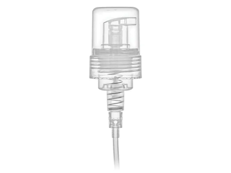 43mm Natural Smooth Foamer Pump Clear Hood 6.25" Dip Tube, .7cc