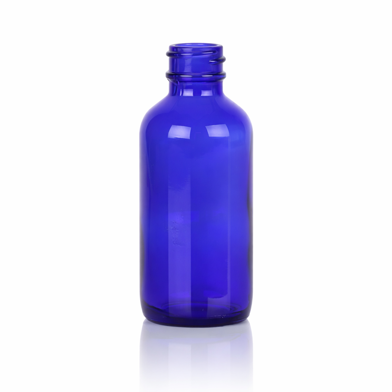 1 oz Cobalt Blue 20-400 Glass Boston Round