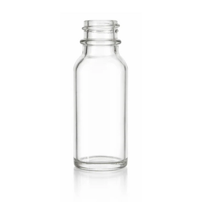 1/2 oz Clear Glass Boston Round Bottle 18-400