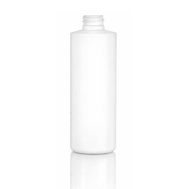 6 oz White 24-410 HDPE Cylinder Round Bottle