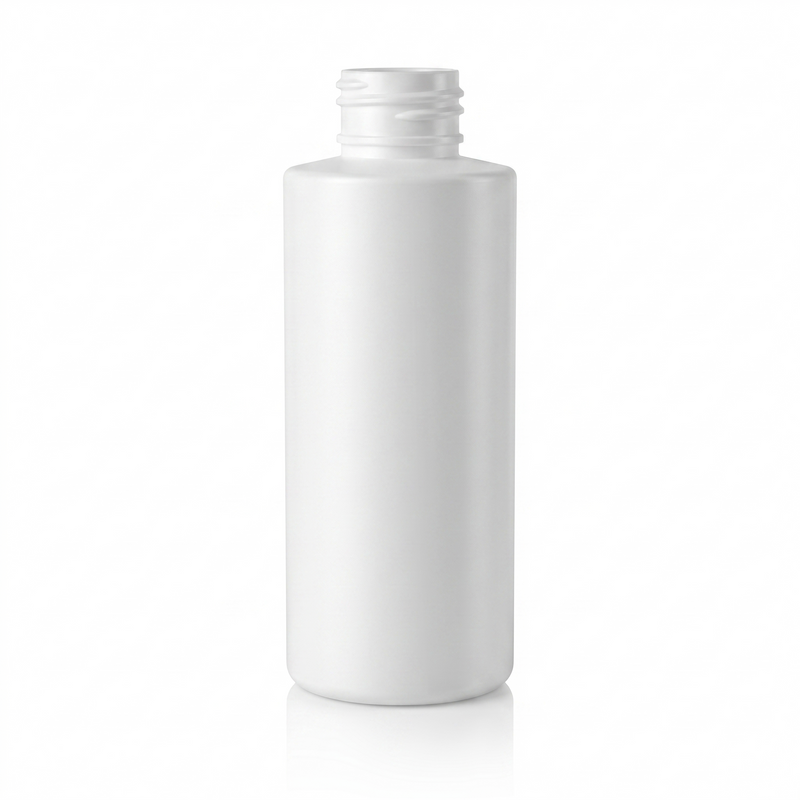 2 oz White 20-410 LDPE Cylinder Round Plastic Bottle