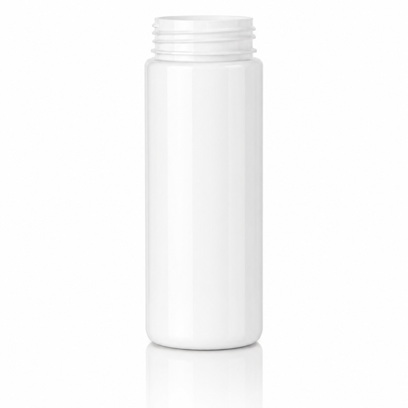 50 mL White 30mm Foamer Style Cylinder Round Bottle