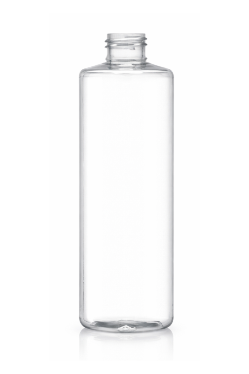 16 oz Clear 28-410 PET Cylinder Round Bottle