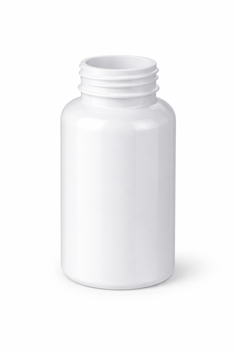 250 cc White 45-400 PET Plastic Pill Packer Bottle