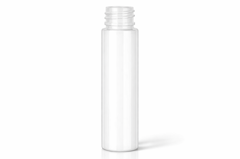1 oz White Extra Tall Cylinder Round PET 20-410