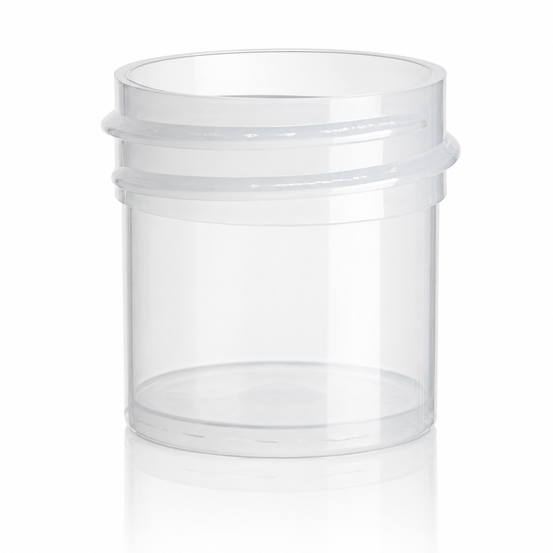 1/4 oz Natural-Colored 33-400 Polypropylene (PP) Single Wall Plastic Jar