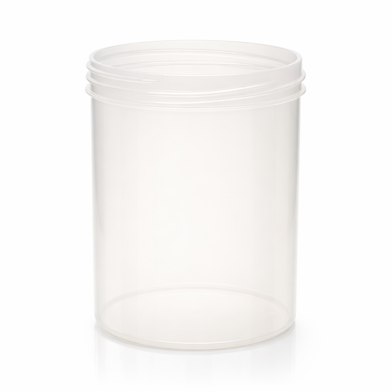 8 oz Natural-Colored 70-400 PP Single Wall Jar