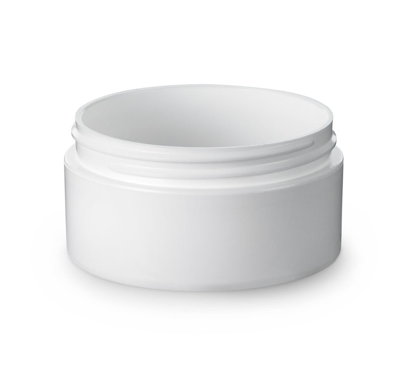 2 oz White 70-400 PP Thick Wall Low Profile Jar