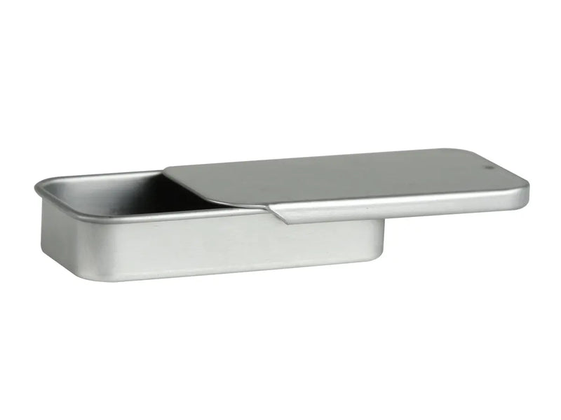 1/4 oz Metal Silver Slide Top Tin