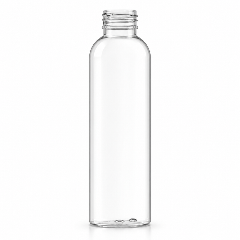 4 oz Clear 24-410 PET Bullet Round Plastic Bottle